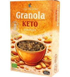 Granola BIO KETO bezglutenowa orzechowa 250g Pięć Przemian