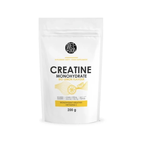 Kreatyna Monohydrat z Witaminą C o smaku cytrynowym 200g Diet-Food