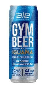 Piwo bezalkoholowe GYM BEER z aminokwasami i kofeiną 330ml Iguana puszka