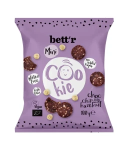 a. Ciastka z czekoladą i orzechami laskowymi bezglutenowe BIO 100g Bettr