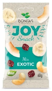 Mieszanka Studencka Exotic - nerkowiec żurawina banan kokos - BIO Joy Snack 60g