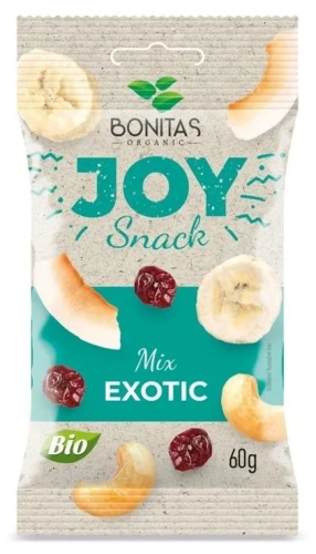 Mieszanka Studencka Exotic - nerkowiec żurawina banan kokos - BIO Joy Snack 60g