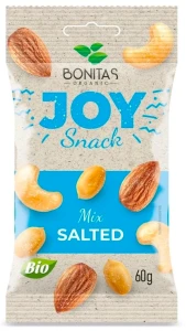 Mix przekąsek solony - nerkowiec migdały orzeszki ziemne BIO Joy Snack 60g