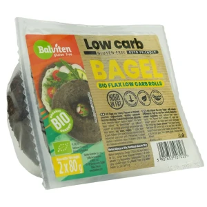 KETO Bajgle LNIANE Ciemne BIO 2x80g bezglutenowe Balviten