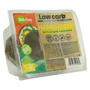 KETO Bułki LNIANE hamburgerowe Ciemne BIO 2x80g bezglutenowe Balviten
