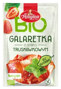 Galaretka bezglutenowa o smaku truskawkowym z agarem BIO 40 g Amylon