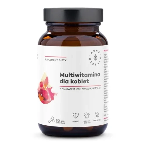 Multiwitamina dla kobiet z koenzymem Q10 60kaps Aura Herbals