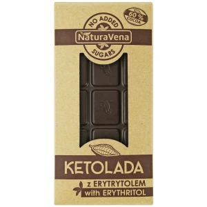 Czekolada Ketolada Gorzka 60% kakao z erytrolem 100g Naturavena