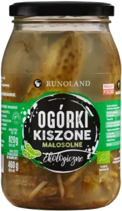 Ogórki kiszone małosolne ekologiczne 820g BIO Runoland
