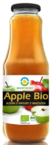 Sok jabłkowy z miąższem NFC w szkle BIO bezglutenowy 1l BioFood