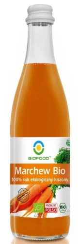 Sok z marchwi kiszonej NFC bezglutenowy BIO 500ml Bio Food