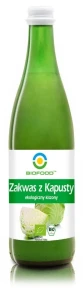 Zakwas z kiszonej kapusty bezglutenowy BIO 500 ml BioFood