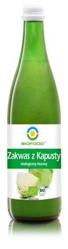 Zakwas z kiszonej kapusty bezglutenowy BIO 500 ml BioFood