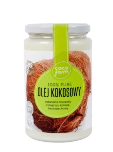 Olej kokosowy nierafinowany chemicznie Pure bezzapachowy - CocoFarm 640g