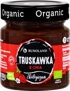 Słodka przekąska Truskawka z chia bez dodatku cukru BIO 200g Runoland