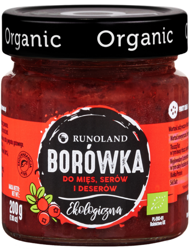 Borówka do mięs serów i deserów - Borówka brusznica BIO 200g Runoland