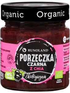 Słodka przekąska Czarna porzeczka z chia bez dodatku cukru BIO 200g Runoland