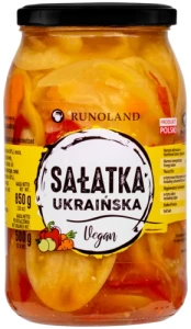 Sałatka Ukraińska z zielonych pomidorów papryki i marchwi 900ml /850g Runoland