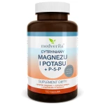 Cytrynian magnezu + Cytrynian potasu + B6 (P-5-P) 100kaps/86g Medverita 