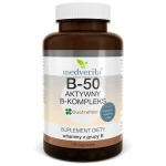 Witamina B kompleks B50 aktywne formy 120kaps/55,8g Medverita