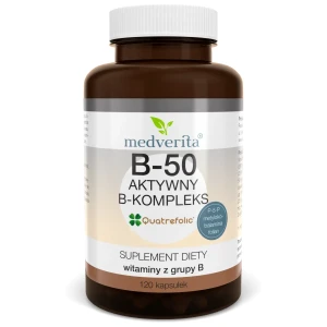 Witamina B kompleks B50 aktywne formy 120kaps/55,8g Medverita