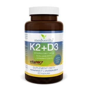 Witamina D3 2000 IU+K2 MK7 100µg 120 kaps/32,4g Medverita