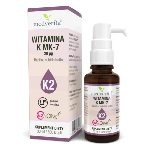 Witamina K2 MK-7 w kroplach 20mcg 30ml/600 kropli Medverita