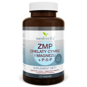 ZMP chelaty cynku i magnezu +P-5P 735mg 120 kaps/87,6g Medverita