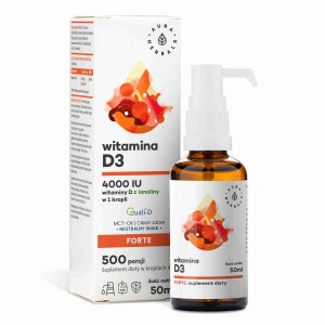 Witamina D3 krople 50ml 4000IU x500 kropli w oleju MCT  Aura Herbals
