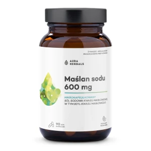 Maślan sodu mikrokapsułkowany 90 kapsułek 600mg AuraHerbals