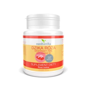Witamina C Dzika Róża  ekstrakt w proszku 70% 250g Medverita
