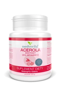 Witamina C Acerola ekstrakt 25% 250g Medverita