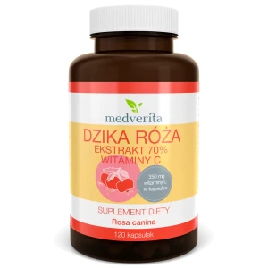 Witamina C Dzika róża ekstrakt 70% 120 kaps/72g Medverita