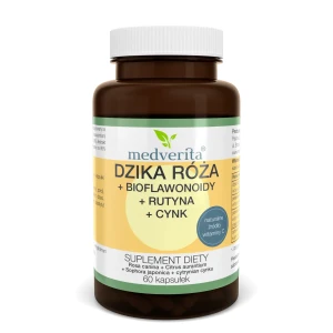 Dzika Róża + Rutyna + Cynk + Bioflawonoidy 120 kaps Medverita