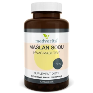 Maślan sodu 70% kwasu masłowego 120 kapsułek/44,4g Medverita