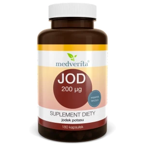 Jod 200 mcg jodek potasu 180 kapsułek/46,8g Medverita