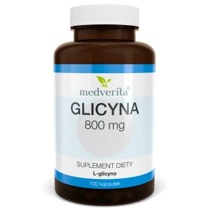Glicyna 800mg L-glicyna 100kaps Medverita