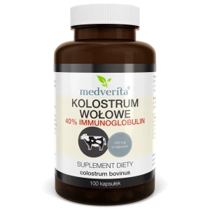 Colostrum wołowe 40% IgG 100 kapsułek Medverita