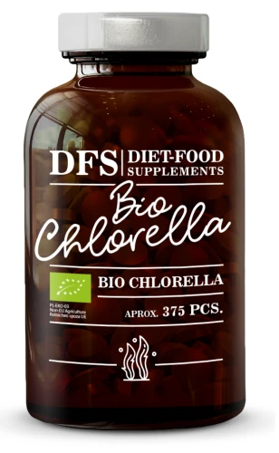 Chlorella w tabletkach 375 sztuk BIO 150g Diet-Food