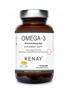Omega-3 EPA/DHA EZmega MAX Kenay – 60 kaps. Wysoka Dawka 450mg EPA + 340mg DHA