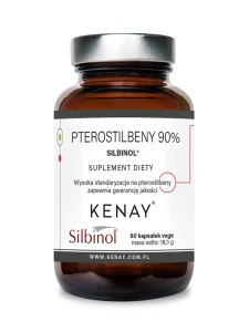 Pterostilbeny 90% SILBINOL® Kenay – 60 kaps. | Ekstrakt z Pterocarpus Marsupium