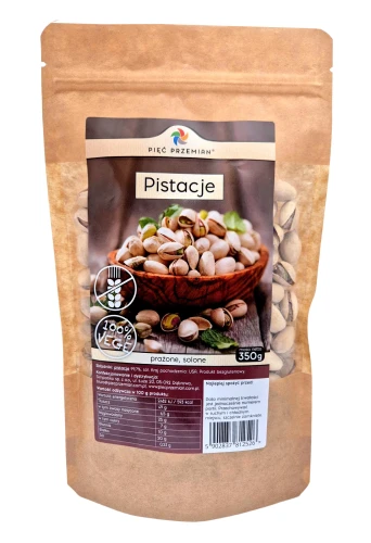 Pistacje solone bezglutenowe 350g Pięć Przemian