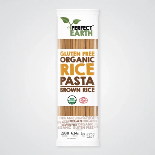 Makaron ryżowy BRĄZOWY BIO bezglutenowy 225g Perfect Earth