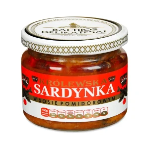 Sardynka królewska w sosie pomidorowym szkło 280g Riga Gold