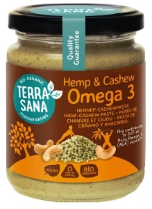 Krem Omega-3 z nerkowca i konopi BIO 250g Terrasana