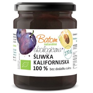 Powidła śliwka kalifornijska bez cukru BIO 270g BATOM