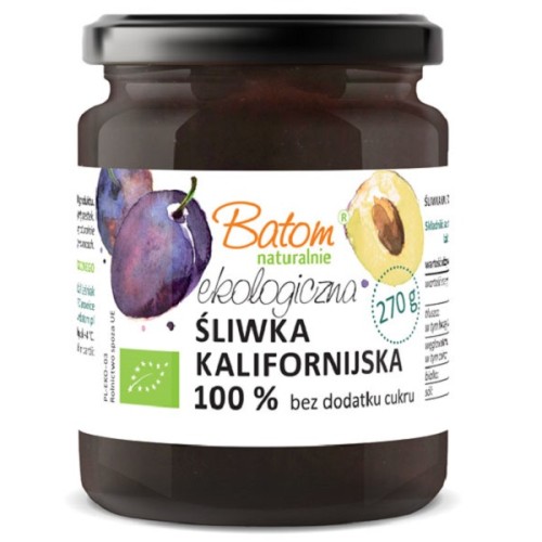 Powidła śliwka kalifornijska bez cukru BIO 270g BATOM
