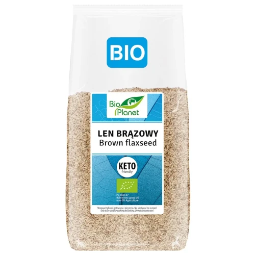 Len brązowy - siemię lniane BIO 400g BioPlanet