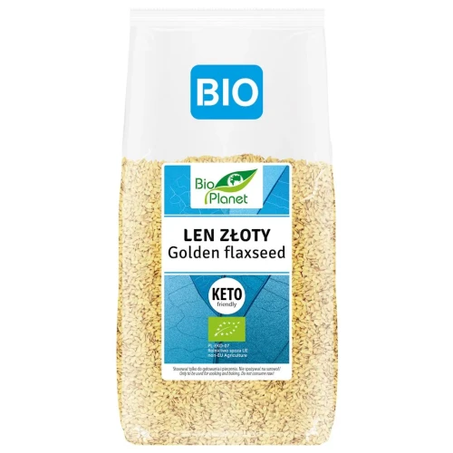 Len złoty - siemię lniane złote BIO 400g BioPlanet