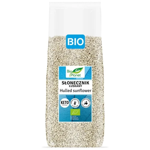 Słonecznik łuskany bezglutenowy BIO 800g BioPlanet
